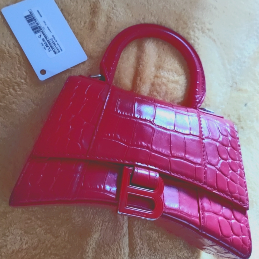 Balenciaga hour glass hand bag.